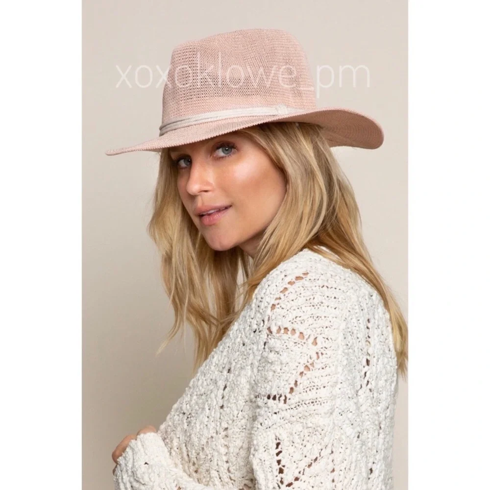 POL Light Pink Woven Panama Hat - Picture 4 of 12
